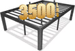 18 Inch Queen Platform Bed Frame - 3500 Lbs Heavy Duty Metal Mattress Foundation with Safe Rounded Corners & Recessed Legs, Non-Slip Mattress Retainers, Noise Free, No Box Spring Needed