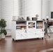White FarmhouseStyle Locking File Cabinet Legal A4
