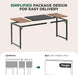 Computer Desk, 70 Inch Office Desk, Gaming Desk with Storage, Writing Desk Work Desk for Home Office, Study, Long Simple Desk, Large Legroom, Metal Frame, Rustic Brown and Black
