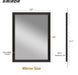 Matte Black Bathroom Mirror for over Sink 24X 36 Inch, Metal Thick Frame Rectangle Vanity Mirror for Wall, Anti-Rust, Horizontally or Vertically Mounted