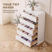 White 5-Drawer Dresser for Bedroom, 50.5" Tall Chest of Drawers