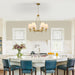 GildedGold 27.2 Inch Six Light Farmhouse Chandelier