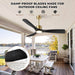 52 Inch MatteBlack Ceiling Fan EnergyEfficient Remote