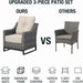 3 Pack Patio Furniture Set with 6" Thick Cushions,  Rattan Wicker Patio Set with Two Outdoor Chairs and Table, High Back Rattan Chair with Comfy Cushions for for Porch, Garden Poolside Balcon