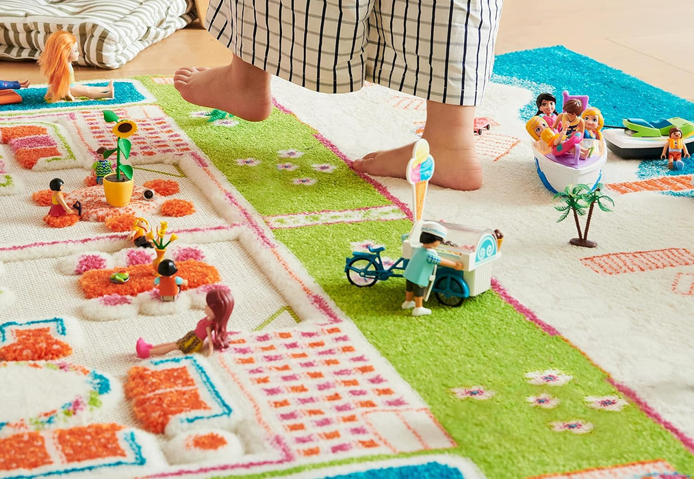 71X52Inch Oversized Educational Playtime Rug For Kids