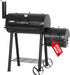 Offset Smoker Charcoal Grills with 28 Inch Cook Chamber, Barrel Smoker and Charcoal Grill Combo, 512 Sq. In. Space Barrel Smoker Grill for Outdoor BBQ Patio Backyard Cooking