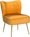 Yellow Wingback Slipper Armchair UltraLux Deluxe Two