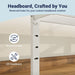 Full Size Bed Frame, 14 Inch Metal Beds with Storage Space, White