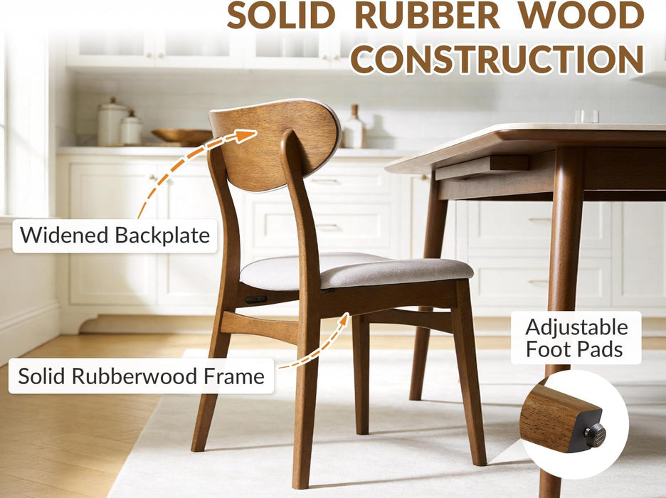 Wooden Dining Chairs Set of 4, Farmhouse Kitchen Chairs