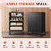 Black Dresser for Bedroom with 4 Drawers, Tall Dresser with Sturdy Metal Frame, Wood Chest of Drawers for Closet, Living Room, Hallway