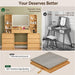 Large 62'' Makeup Vanity Desk with Mirror and Lights,Charging Station | Vanity with 8 Drawers, 6 Shelves, Smart LED Mirror, 3 Light Modes, Charging Hub, Stable Base, Spacious Storage