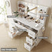 Vanity Desk With Ambient Illumination White Mirror