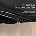 Hardtop Gazebo 11 X 13 Ft. Outdoor Patio Black Metal Gazebo with Double Tiered, Ceiling Hook and Mesh Netting, Black
