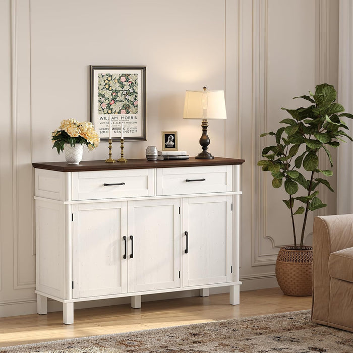 48-Inch Farmhouse Style Sideboard With Storage Drawers