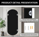 Arched Full Length Floor Mirror, Oval Full Floor Mirror, Large Wall Mounted Arched-Top Body for Living Room, Bedroom, Bathroom, Entryway, Dressing Room (Black, 64 * 21)