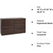 Astrid 6-Drawer Double Dresser, Espresso