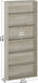 Bookshelves and Bookcases Floor Standing 6 Tier Display Storage Shelves 70In Tall Bookcase Home Decor Furniture for Home Office, Living Room, Bed Room