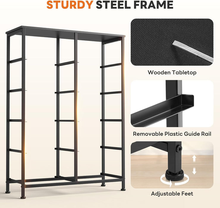 10 Drawer Dresser With PremiumQualityFabricFinish Black