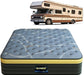 Short Queen Mattress, 12 Inch Pillow Top Pocket Spring Hybrid RV Mattress, Memory Foam Innersprings Medium Firm，Supportive Pressure Relief 74''X60 Camper in a Bag