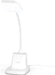 Upgraded LED Desk Lamp with Wireless Charger, White Small Desk Light with Pen Holder, 3 Color Modes, CRI 85, 800 Lumen, Study Lamps for College Dorm Room, Home Office, Adapter Included