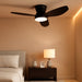 Small Ceiling Fan with Lights and Remote, 32 Inch Flush Mount, Small Quiet, DC Motor, Reversible Blades, 6 Wind Speeds, Dimmable LED, Adjustable Color Temperature, Timer