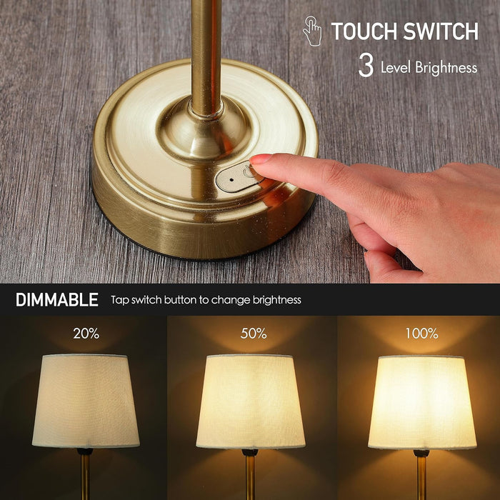 Cordless LED Tabletop Lamp With Progressive Dimmer