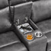 65.7" Zero Wall Recliner Loveseat with Console, 2-Seat Power Wall Hugger Sofa with Cup Holders, USB & Type-C Dual Charge Ports, for Living Room, RV PR646M2 (Dark Grey, Loveseat with Console)