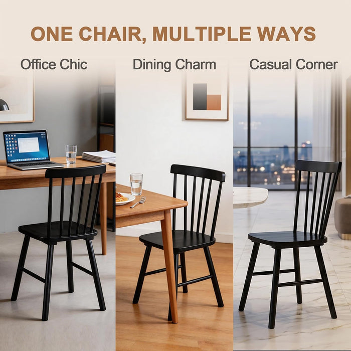 Windsor Dining Chairs Set of 4,Spindle Back Dining Chairs