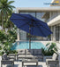 Patiokingdom 9FT Patio Outdoor Umbrella-Upf 50+ Sun Shade with Wind Vent, Push-Button Tilt & Smooth Crank Lift, Rust-Resistant Fiberglass Frame for Garden, Backyard,Yard