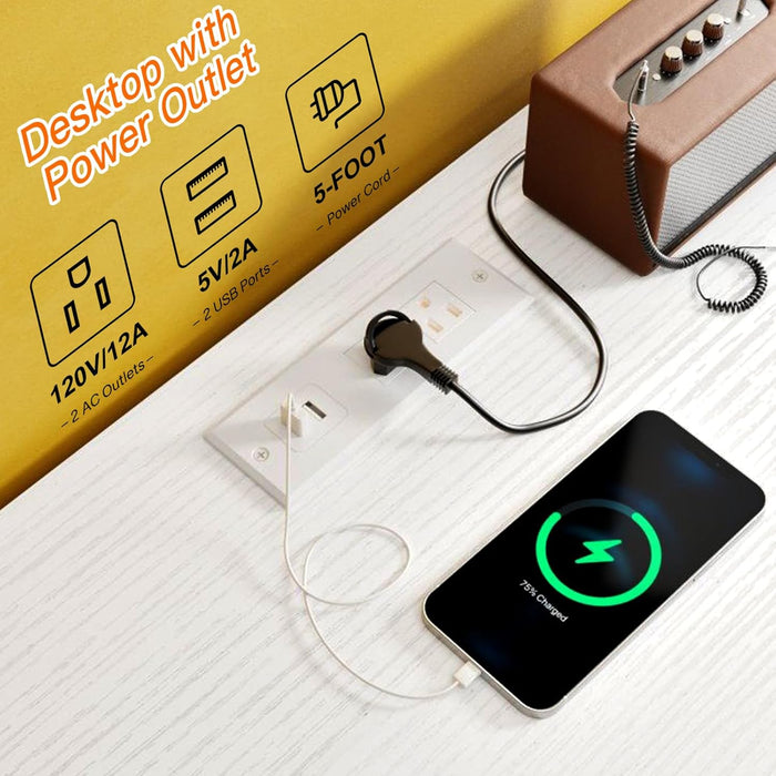 Long Dresser for Bedroom with Charging Station and LED Lights, White Dresser TV Stand with 11 Drawers, Fabric Chest of Drawers with PU Finish for Bedroom, Living Room, Entryway