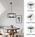 Modern Black Chandeliers for Dining Room, Industrial Metal Chandelier, 6-Light Adjustable Pendant Light for Farmhouse, Kitchen, Living Room(No E12 Bulbs)