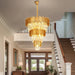 Luxurious Gold Crystal Five Tier Chandelier Ceiling