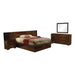 Jessica Bedroom Set with Nightstand Panels Cappuccino