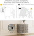 Grey Dresser for Bedroom, Modern Fluted 3 Drawer Dresser with Storage, Dresser Chest of Drawers with Gold Handles for Bedroom, Living Room, Closet, Hallway, 15.8" D X 23.6" W X 27.6" H