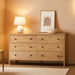 Greenport 6-Drawer Bedroom Dresser, Solid Wood with a Brushed Driftwood Finish