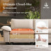 3 Pieces Sofa Sets Furniture for Living Room, Comfy 3-Seater Sofa and Loveseat and Single Sofa with Throw Pillows, Modular Sectional Sofa Couches for Living Room, Corduroy Beige