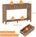 Console Sofa Table for Entryway, Wood Foyer Tables for Living Room, Farmhouse Couch Table Behinde Sofa with 2 Drawers for Hallway Storage (47.2 Inch, Walnut)