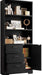 Bookshelf with Door and 3 Drawers, 71In Tall Bookcase Shelf with 3-Tier Shelves, for Bedroom Living Room Entrance Hallway Home Office
