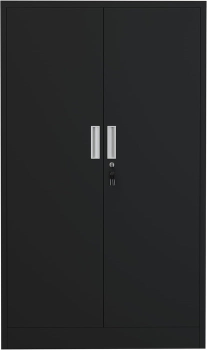 Locking Black 53Inch Industrial Metal Storage Cabinet