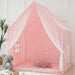 Delightful Indoor & Outdoor Playhouse Tent - Large Pink Kids Castle 52" X 60"