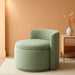 360° Swivel Accent Chair with Storage, Vanity Stool with Back, Velvet Storage Ottoman, Upholstered round Barrel Vanity Chair for Living Room, Makeup Room, Bedroom (Green)