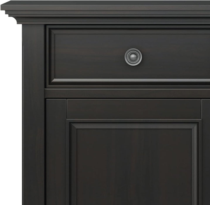 36 Inch Hickory Brown Storage Cabinet With Drawers
