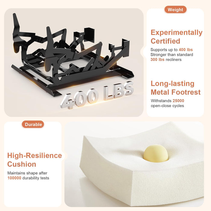 Loveseat Recliner Sofa, Gray PU Leather Double Recliner Loveseat with Console, Cup Holders, Storage & USB Ports, Ergonomics， Manual Reclining Sofa Couch for Living Room, RV