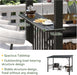 12X6Ft Hardtop Gazebo, All-Weather Outdoor BBQ Canopy with Sloping Steel Roof, Grill Gazebo with 2 Side Shelves & Hooks, Permanent Metal Gazebo for Patio, Backyard, Deck