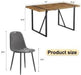 Dining Table Set for 6, Modern 55'' Dark Wood Dining Table and Fabric Dining Chairs Set of 6,Table and Chairs Set of 6,Ideal for Kitchen Dining Room