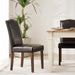 Dining Chairs Set of 2, PU Leather Kitchen Chair, Brown