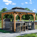 Cedar Wood Gazebo 10x12 Feet Weatherproofed Structure
