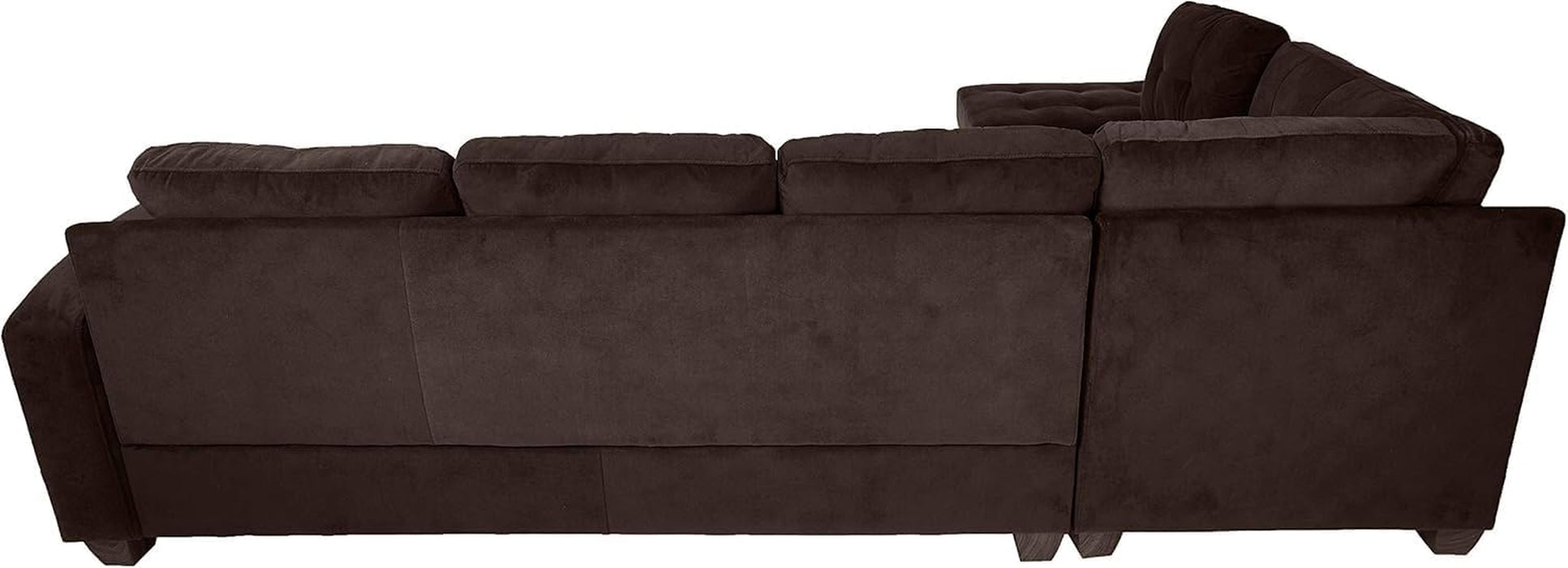 Emilio 2-Piece Reversible Sectional Sofa - Chocolate