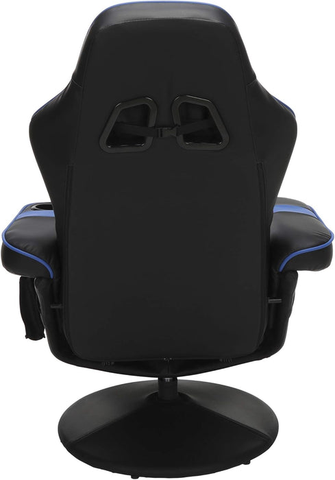 900 Gaming Recliner - Video Games Console Recliner Chair, Computer Recliner, Adjustable Leg Rest and Recline, Recliner with Cupholder, Reclining Gaming Chair with Footrest - Blue