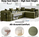 Olive Green Corduroy Premium Modular Sleeper SofaBed